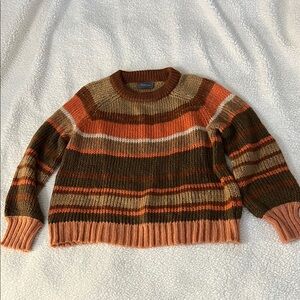 Wooden Ships Warm Knit Sweater in Brown and Tan